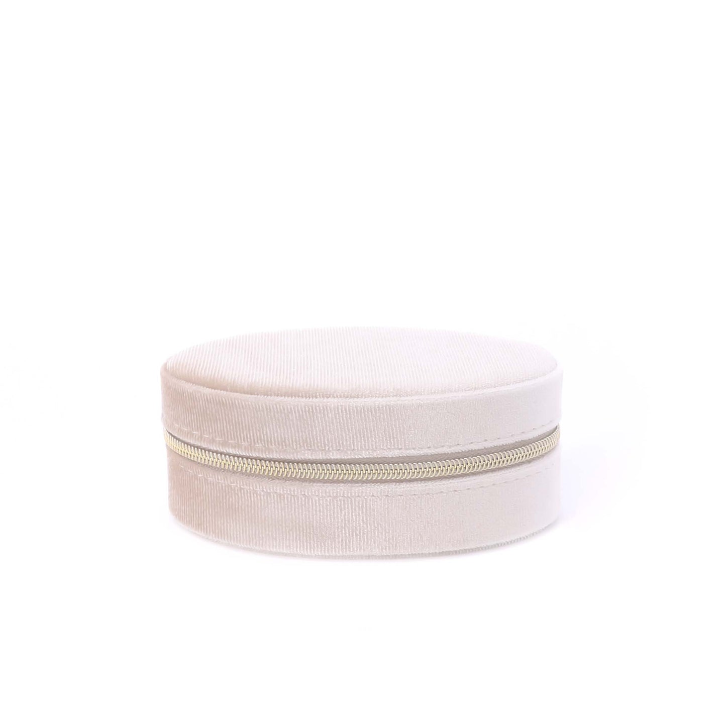 Mini Velura Cream Jewelry Case in compact and travel-friendly size