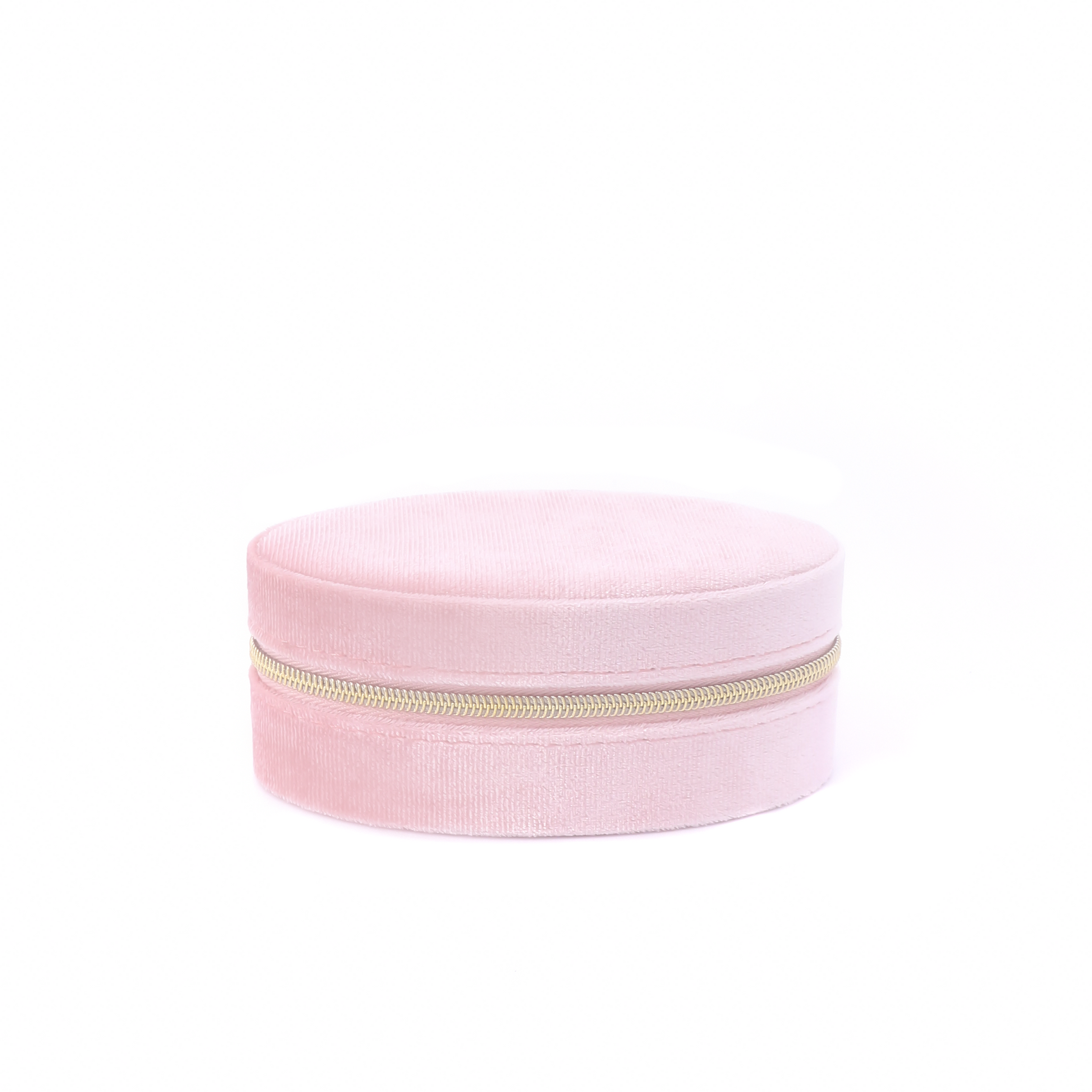 Mini Velura Pink Jewelry Case in compact and travel-friendly size