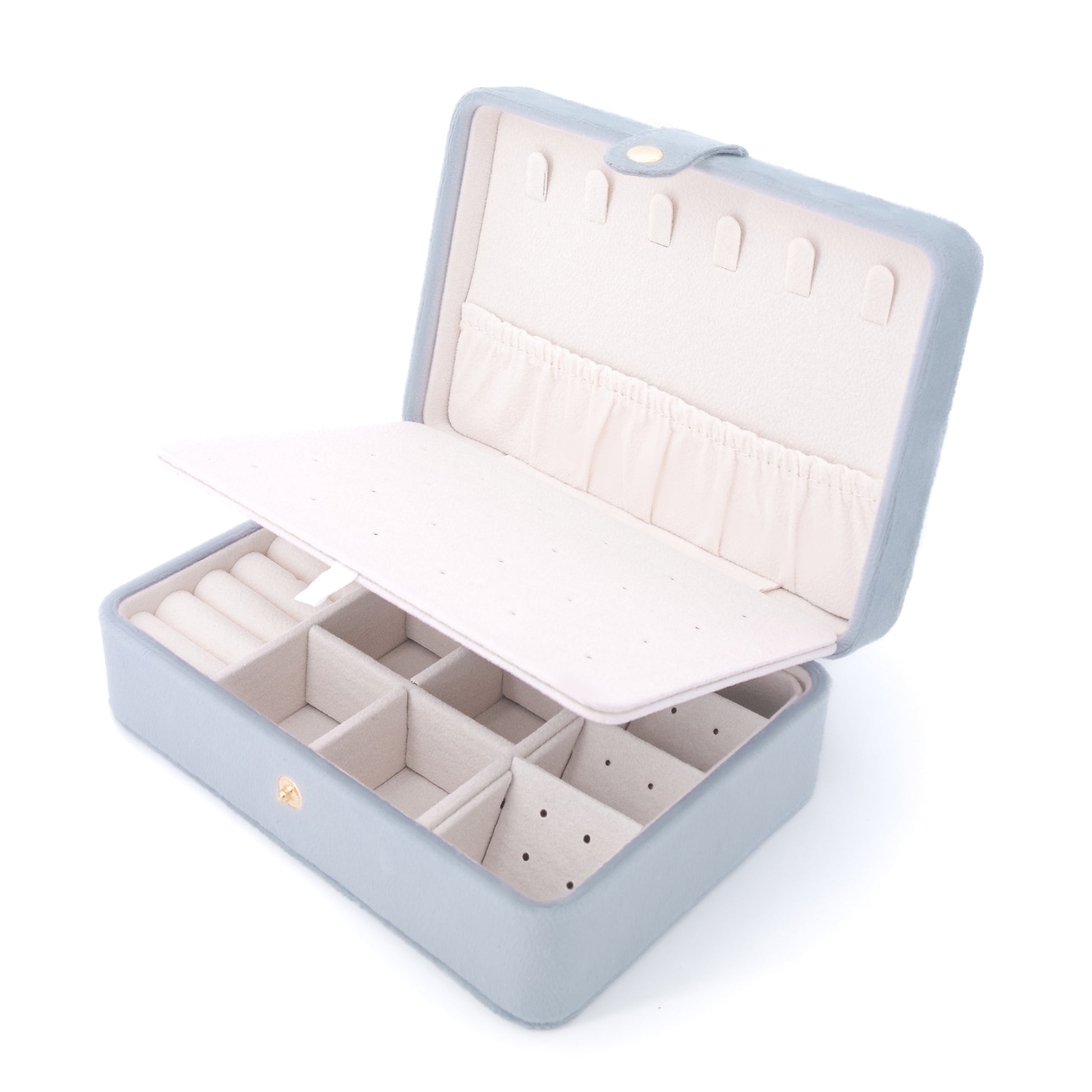 Velura Blue Jewelry Box with big storage