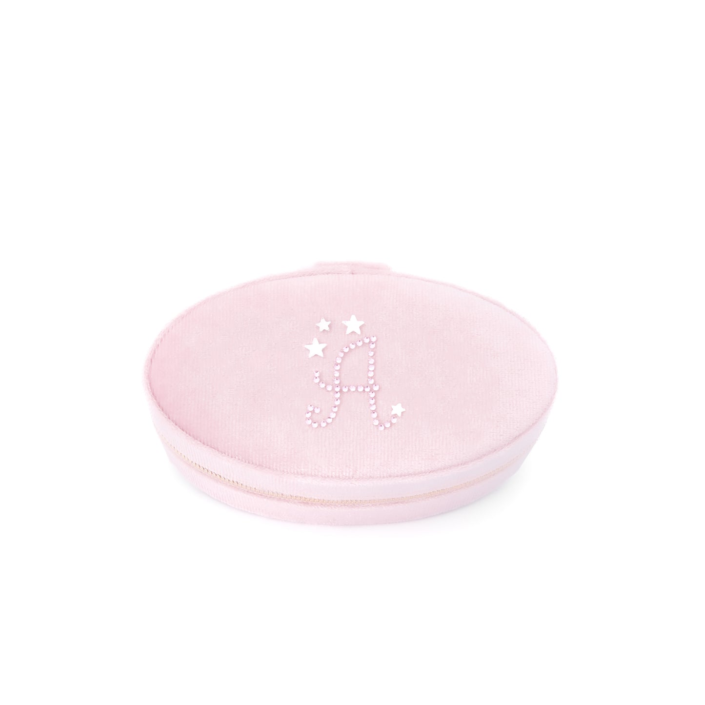 Custom Mini Velura Pink Jewelry Case for gifting and travel